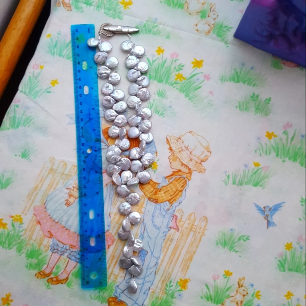 KC Sterling Baroque Y Pearl Necklace Y